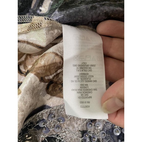 Susan Graver Artisan Collection Kimono open cardigan floral w beads size XXS - Picture 6 of 9